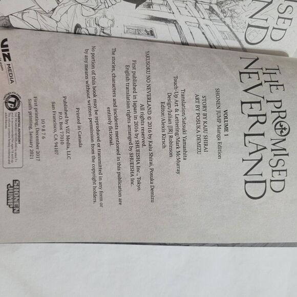 The Promised Neverland Manga volume‎ 1 English - Picture 3 of 3